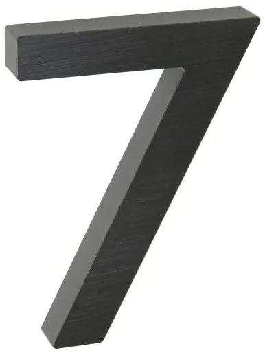 Domové číslo "7", RN.100LV, brúsené, čierna