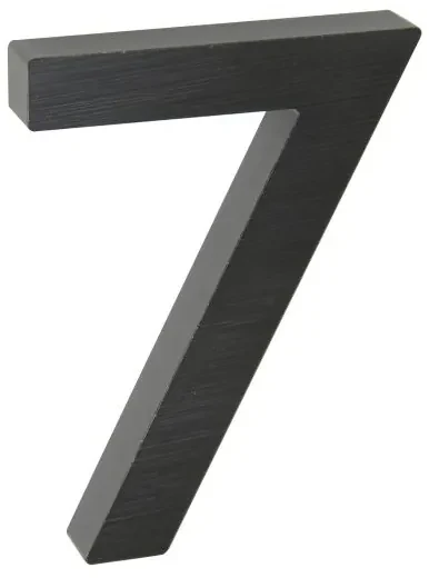 Domové číslo "7", RN.100LV, brúsené, čierna