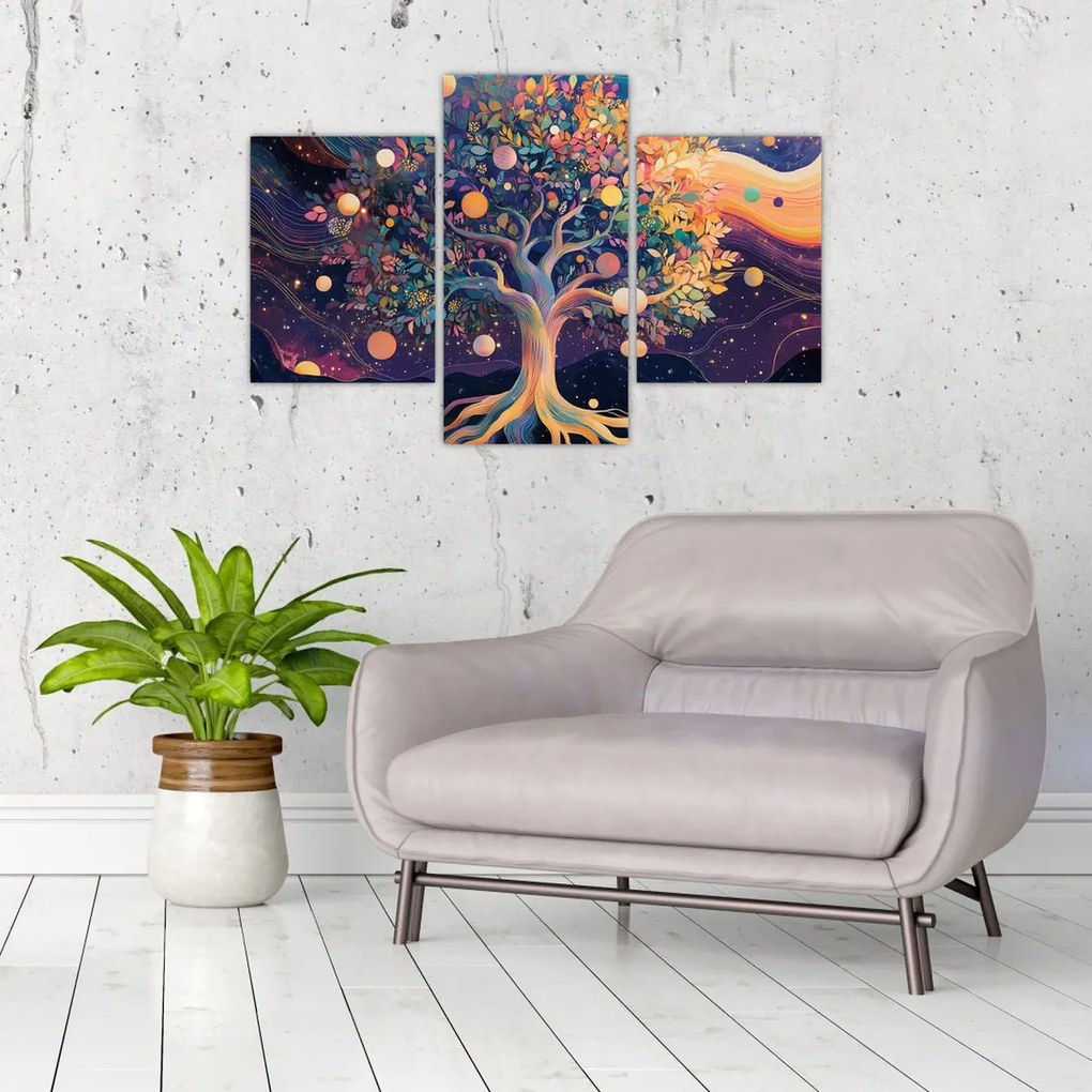 Obraz – Fialový strom plný energie (90x60 cm)