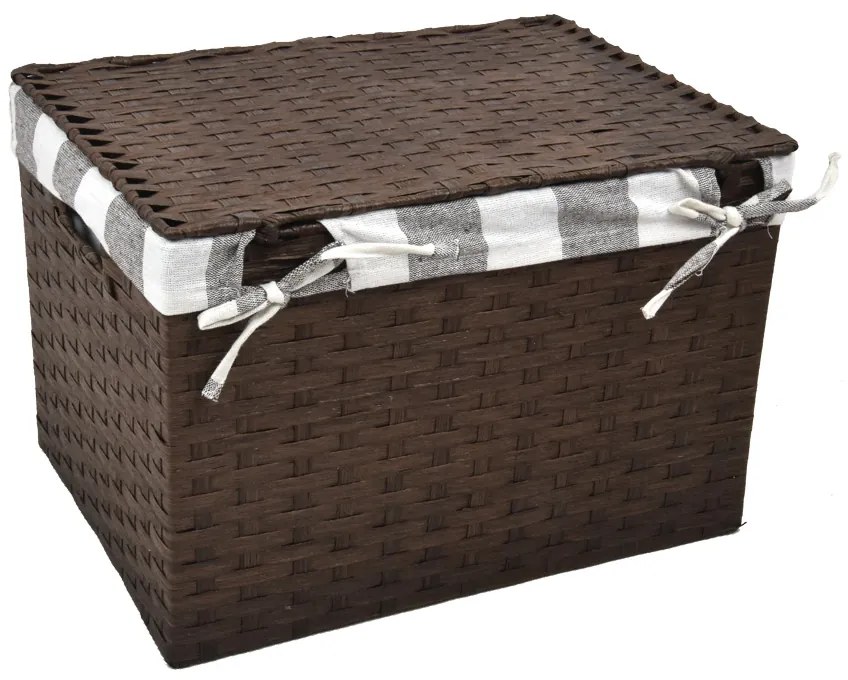 Úložný box s vekom hnedy Rozmery (cm): 43x32, v. 30