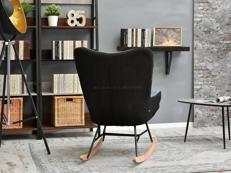 Kreslo Sibyla (patchwork + čierna). Akcia -19%. Vlastná spoľahlivá doprava až k Vám domov. 1110389
