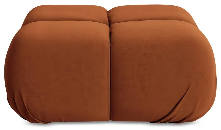 Oranžová zamatová modulárna podnožka Lokua – Makamii