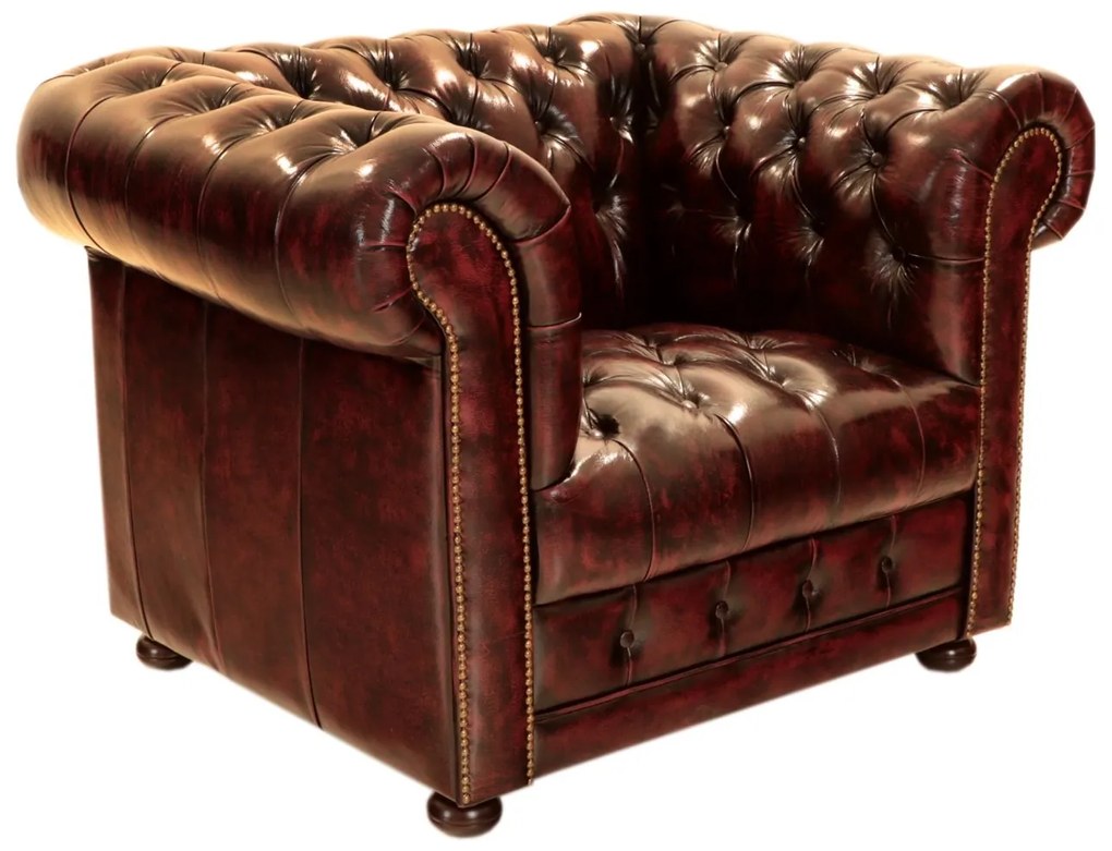 furniture-nabytek.cz - Kožené kreslo Chesterfield Manchester