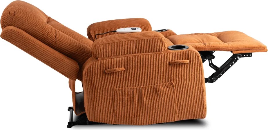 Masážne kreslo BOX Reclining Rudy Corduroy