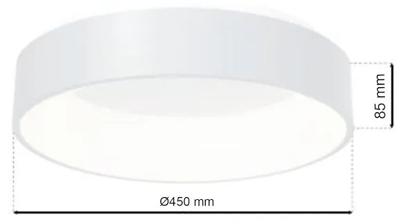 Stropné LED svietidlo Ohio, 1x LED 40w, 3000-4000k, w