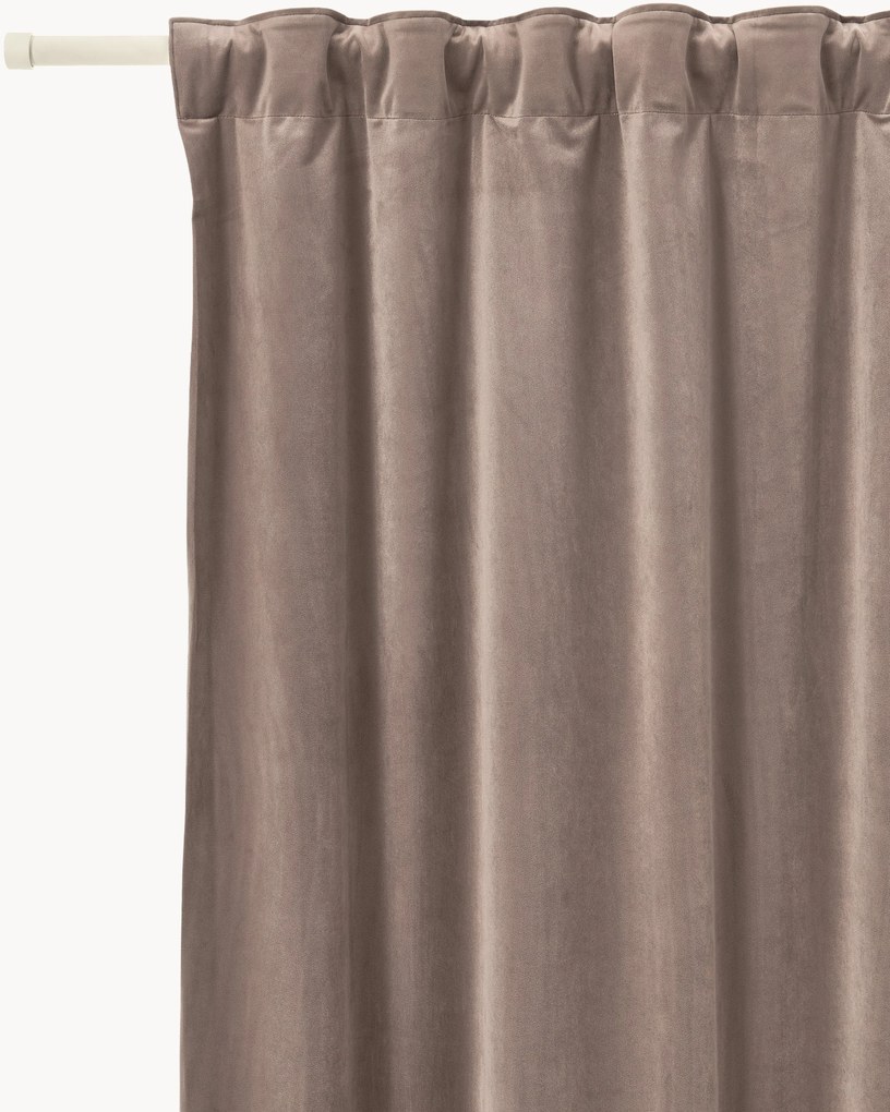 Zamatové zatemňovacie závesy's multifunkčnou páskou Rush, 2 ks, Š 135 cm