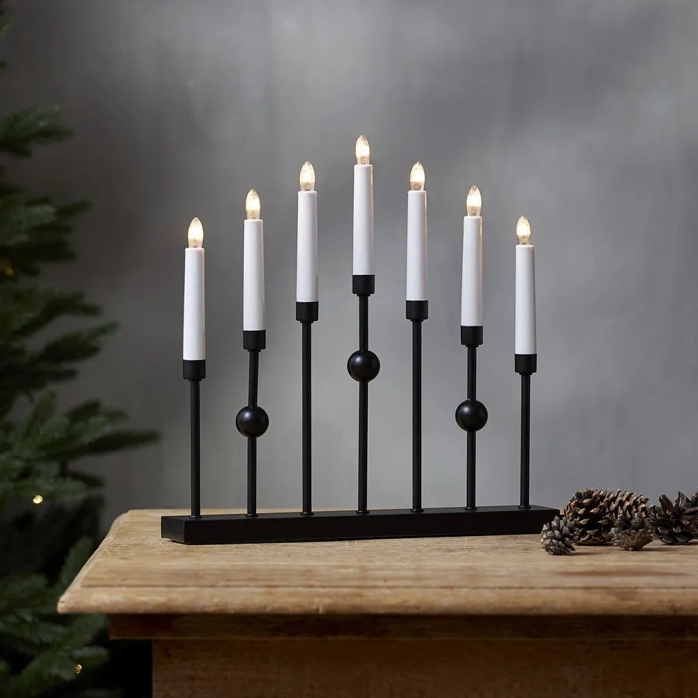 Čierna svetelná dekorácia Gustavo – Star Trading