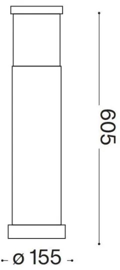 Ideal Lux - Vonkajšia lampa TRONCO 1xE27/42W/230V 60,5 cm IP65 hnedá