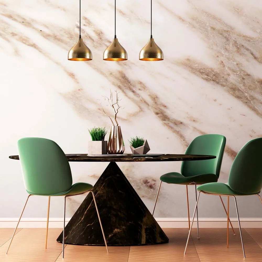 Závesné svietidlo v zlatej farbe s kovovým tienidlom Tattoo – Opviq lights