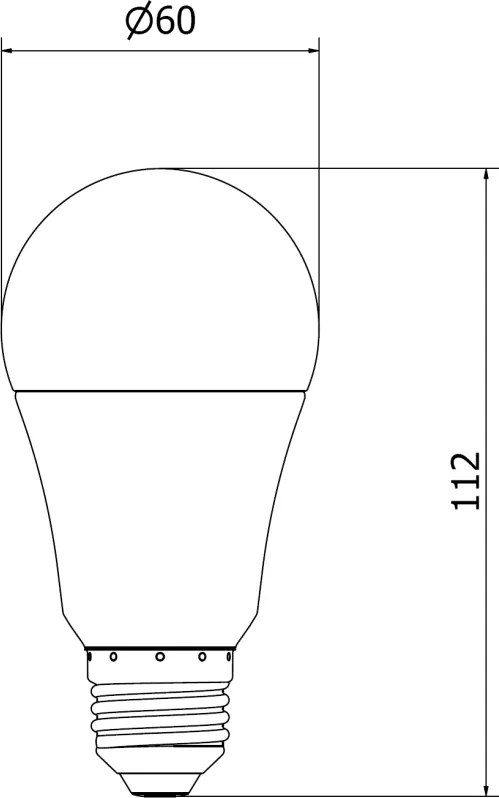 Mexen Nova, LED žiarovka E27, A60, 12W, teplá - 3000K, 1260 lm - L100-E27-1230-01