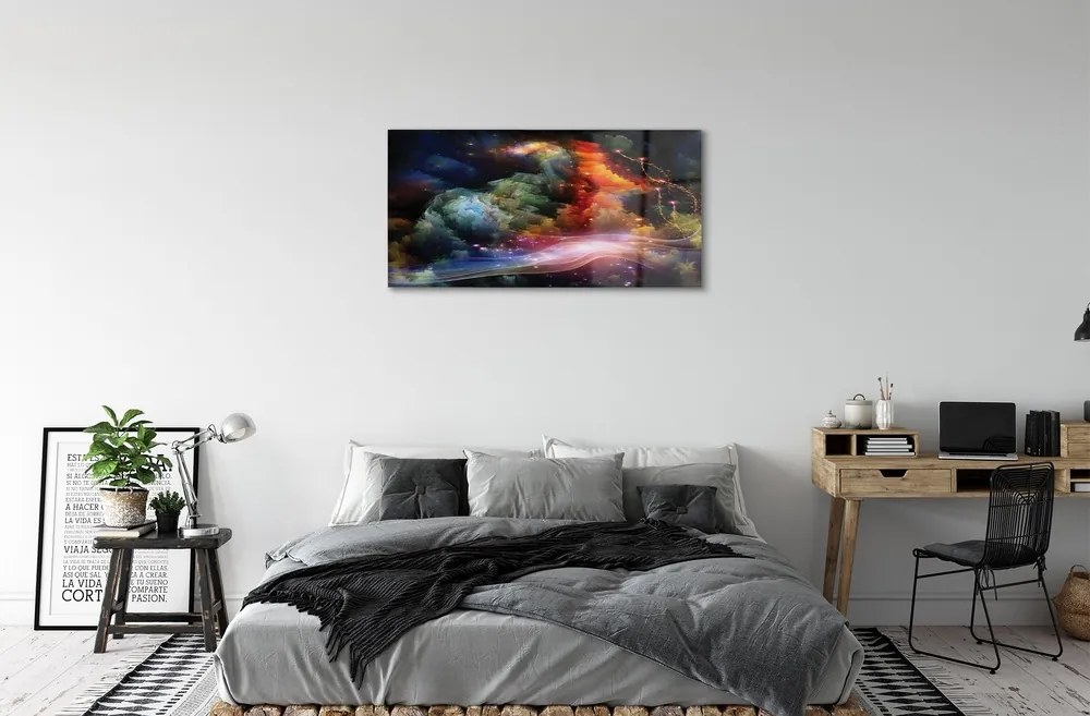 Sklenený obraz Abstraktné fraktálne vzory 120x60 cm