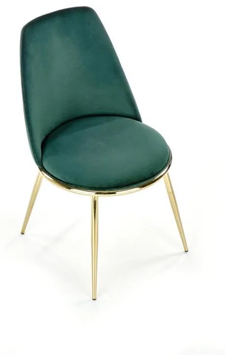 JEDÁLENSKÁ STOLIČKA KALEY TMAVO ZELENÁ BLUVEL 78 + ZLATÁ