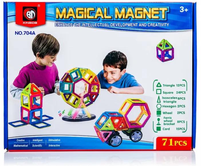 KIK Magnetická stavebnica Magical Magnet 71 dielov, KX9682