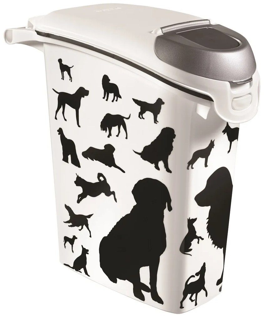 Curver Kontajner na krmivo čiernobiely 10kg