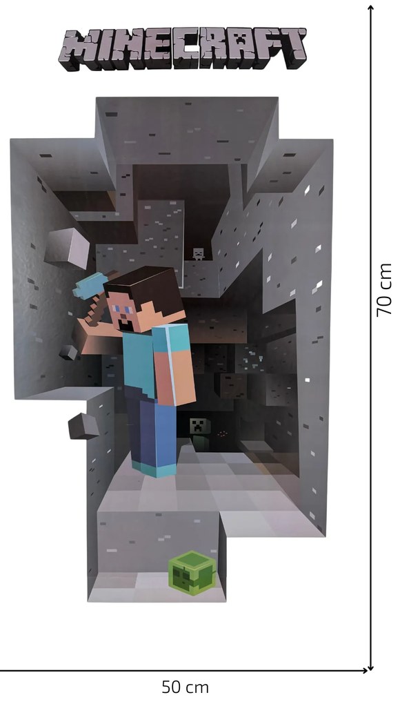 Samolepka na stenu "MINECRAFT" 50x70 cm
