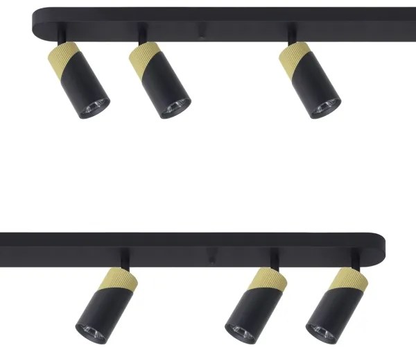 Bodové svietidlo NEO 6xGU10/8W/230V čierna/zlatá