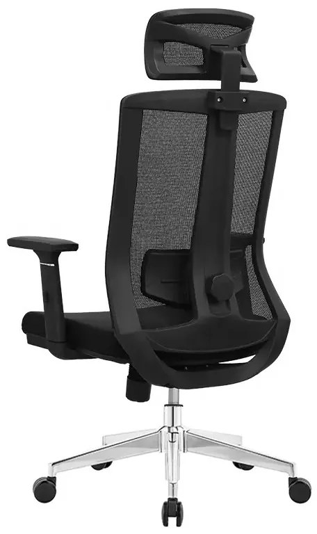 Kancelárska ergonomická stolička Neoseat SABRINA — sieť / látka, čierna, nosnosť 150 kg