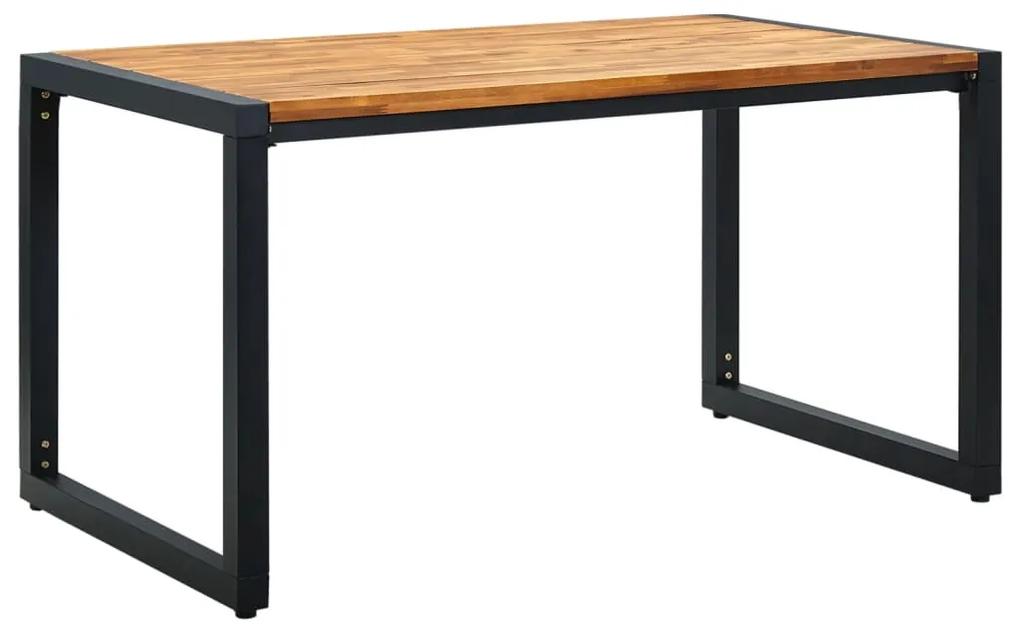 vidaXL Záhradný stôl s nohami v tvare U 140x80x75 cm akáciový masív