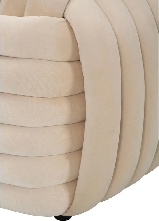 Krémová zamatová lavica Softy – Mauro Ferretti