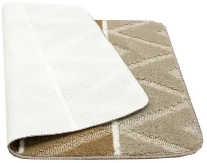 Sada kúpeľňových koberčekov PALMA hnedá / béžová, kosoštvorce