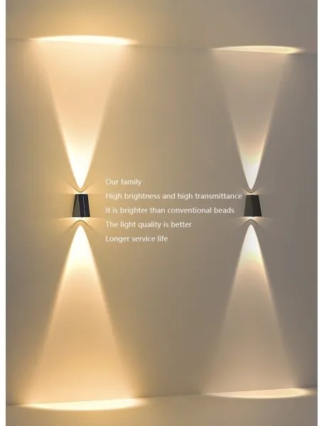 Brilagi - LED Solárne nástenné svietidlo PYRAMID LED/2W/3,2V 1300 mAh IP54