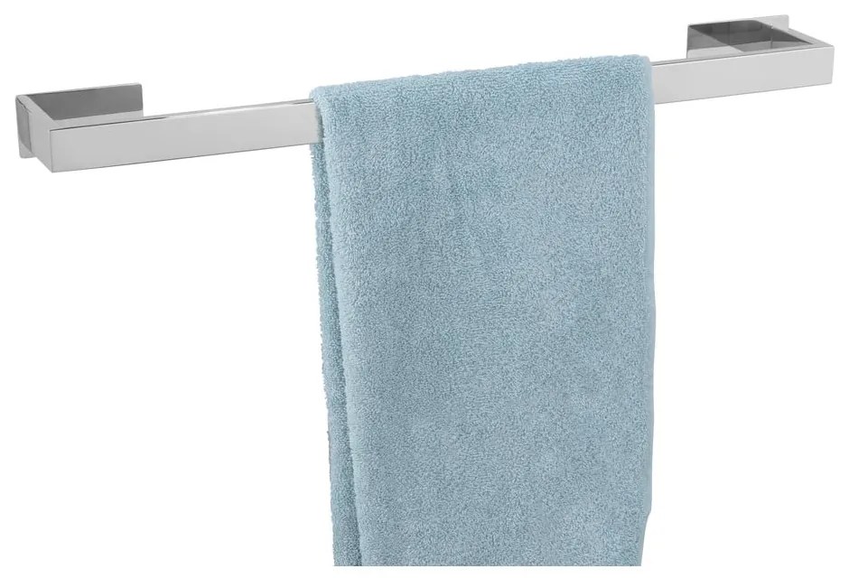 Samodržiaci držiak na uteráky z nehrdzavejúcej ocele v lesklo striebornej farbe Genova – Wenko