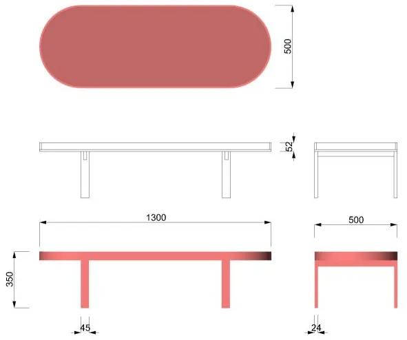 Dizajnový okrúhly stolík PLATÓ 1