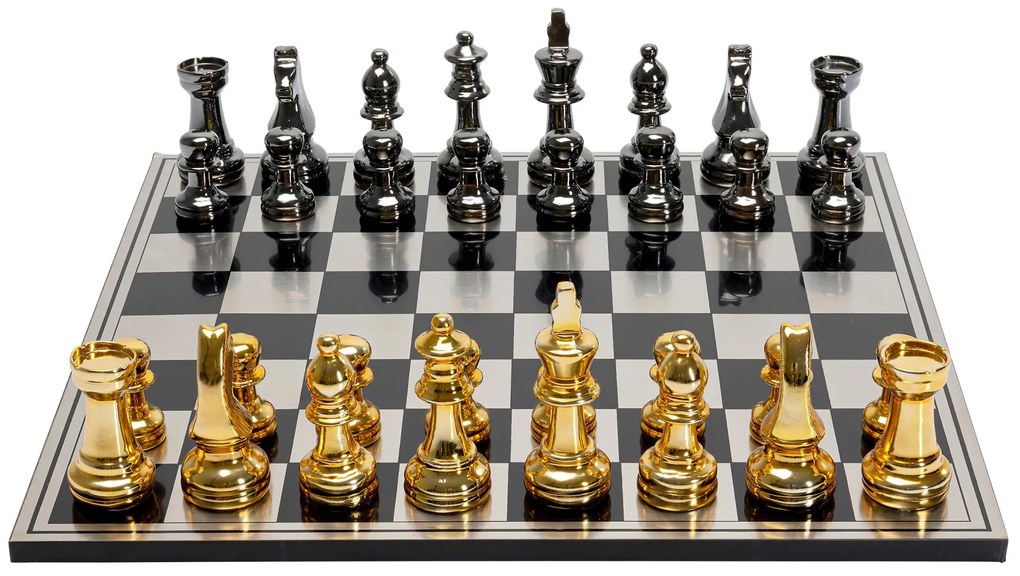 Šachy strieborno-zlaté 60x60
