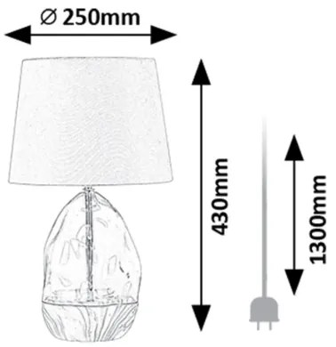 Rabalux 74227 - Stolná lampa APOLONIA 1xE27/40W/230V biela
