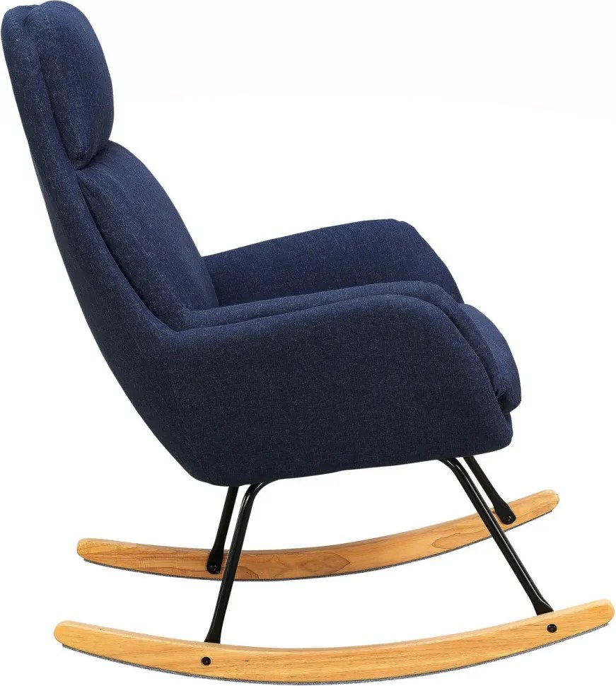 Hojdacie kreslo Lindberg, námornická modrá látka