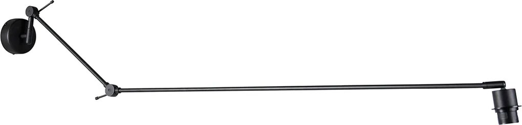 Moderná nástenná lampa čierna nastaviteľná - Blitz