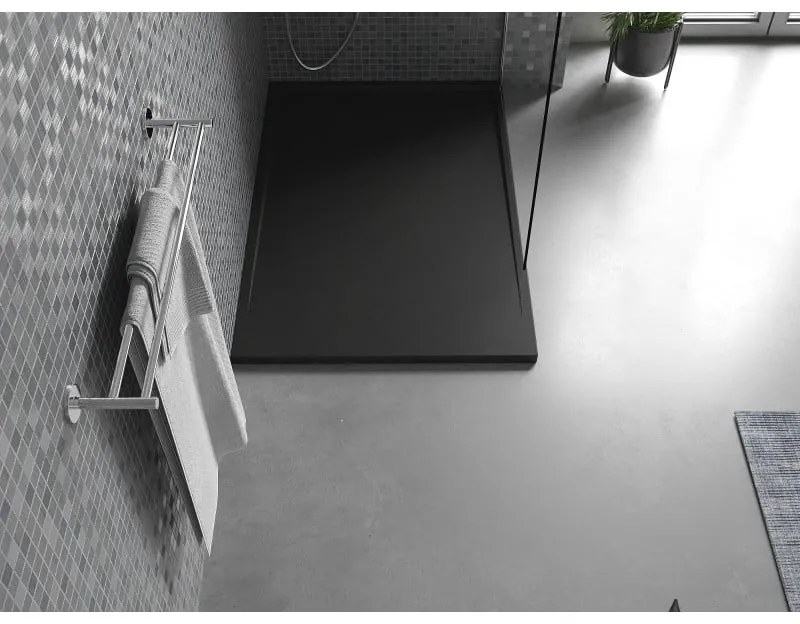 Mexen Amon, SMC obdĺžniková sprchová vanička 90 x 80 cm, čierna, 4F708090