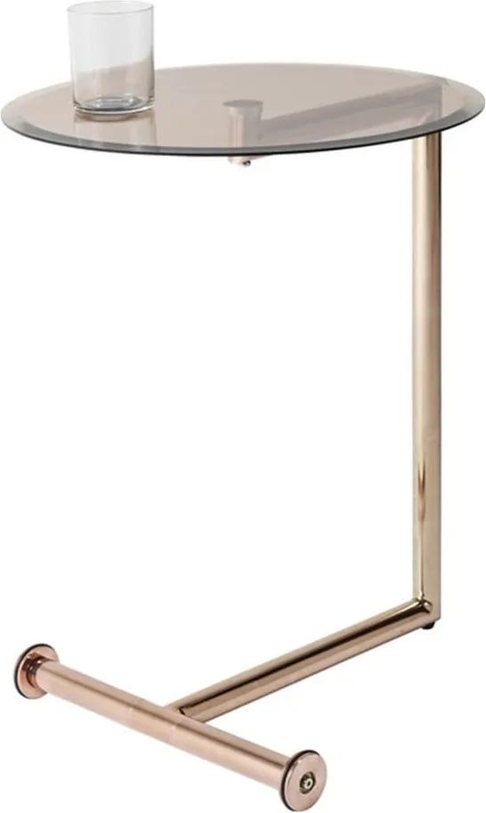 Odkladací stolík Kare Design Easy Living Copper, ⌀ 46 cm