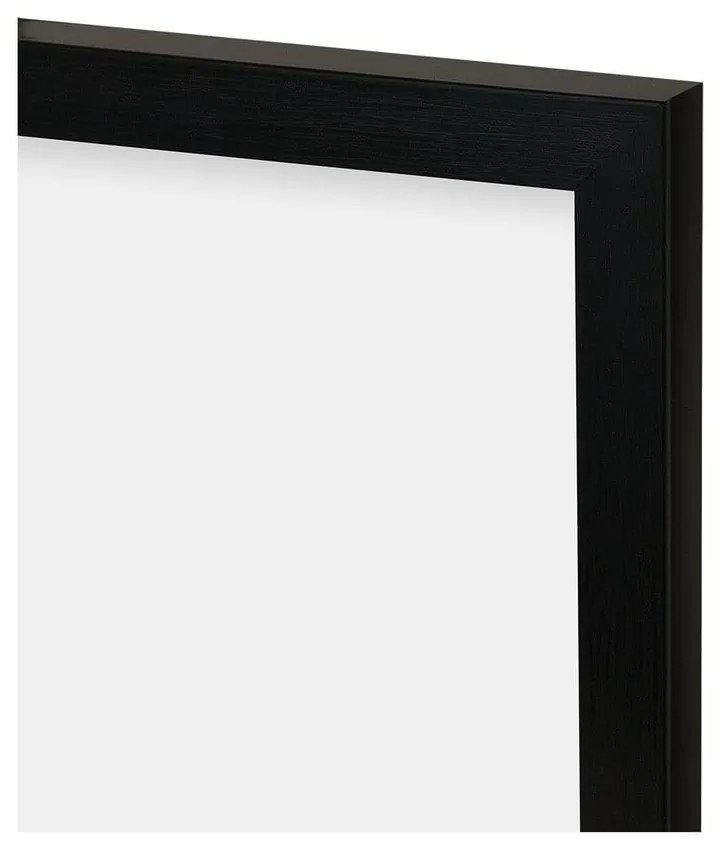 Čierny plastový rámček na stenu 75x30 cm
