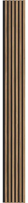 Mexen Lam-F, akustické stenové lamely 275 × 30 cm, plstený podklad 8 mm, technická dyha, orech svetlý, S105-275307-3015-017