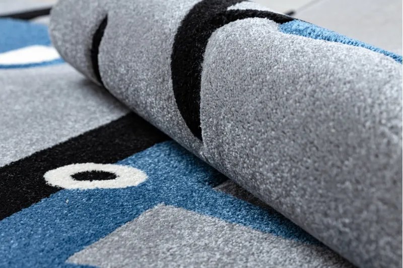 Dywany Łuszczów, Detský kusový koberec Petit Toys cars grey, 120x170, šedá, detská izba