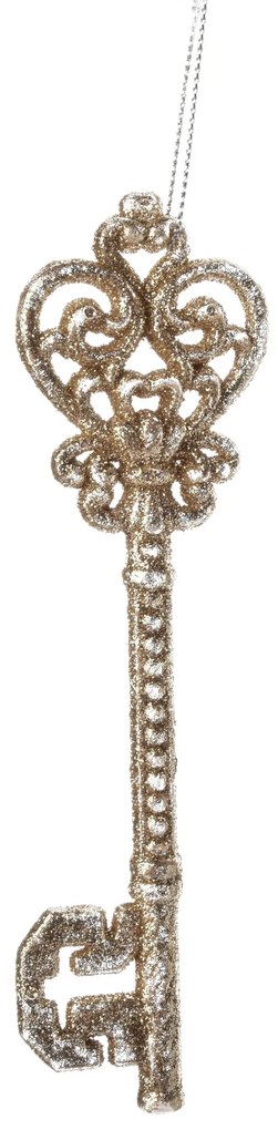 Vánoční závěsný klíč SANTA LILA 14,5 cm růžově zlatý