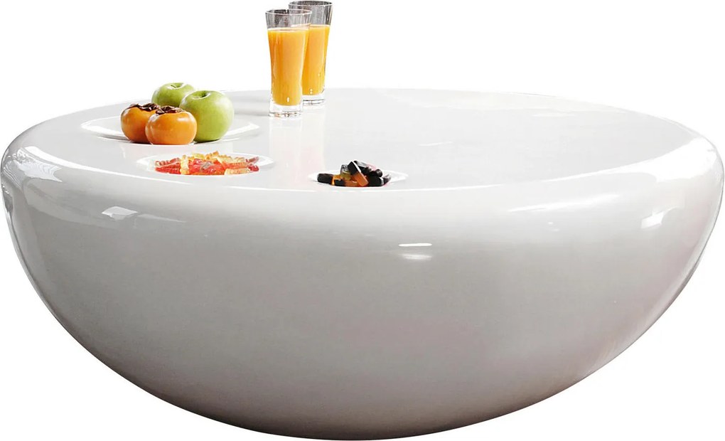 XXXLutz KONFERENČNÝ STOLÍK, biela s vysokým leskom, plast, 100/100/38 cm Livetastic - Stolíky do obývačky - 001769000301