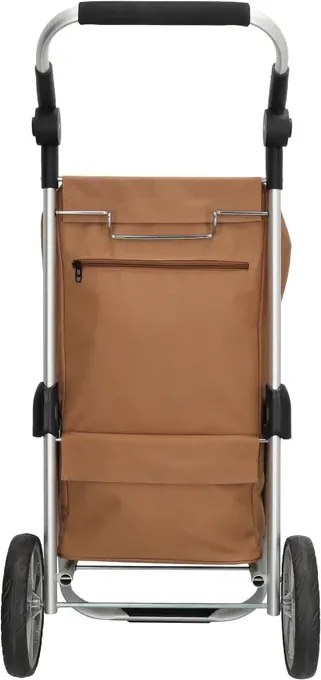 Beagles Hnedý kvetovaný nastaviteľný nákupný vozík na kolieskach “Hercules“