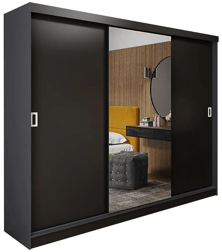 Skriňa Retro 200 1L grafit/ Dvierka čierna