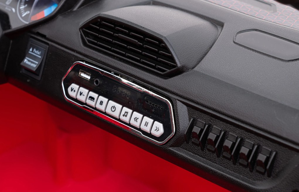 Ramiz Detská pretekárska bugina na batérie 5 Červená + motory 2x200W + diaľkové ovládanie + LED Audio + pomalý štart