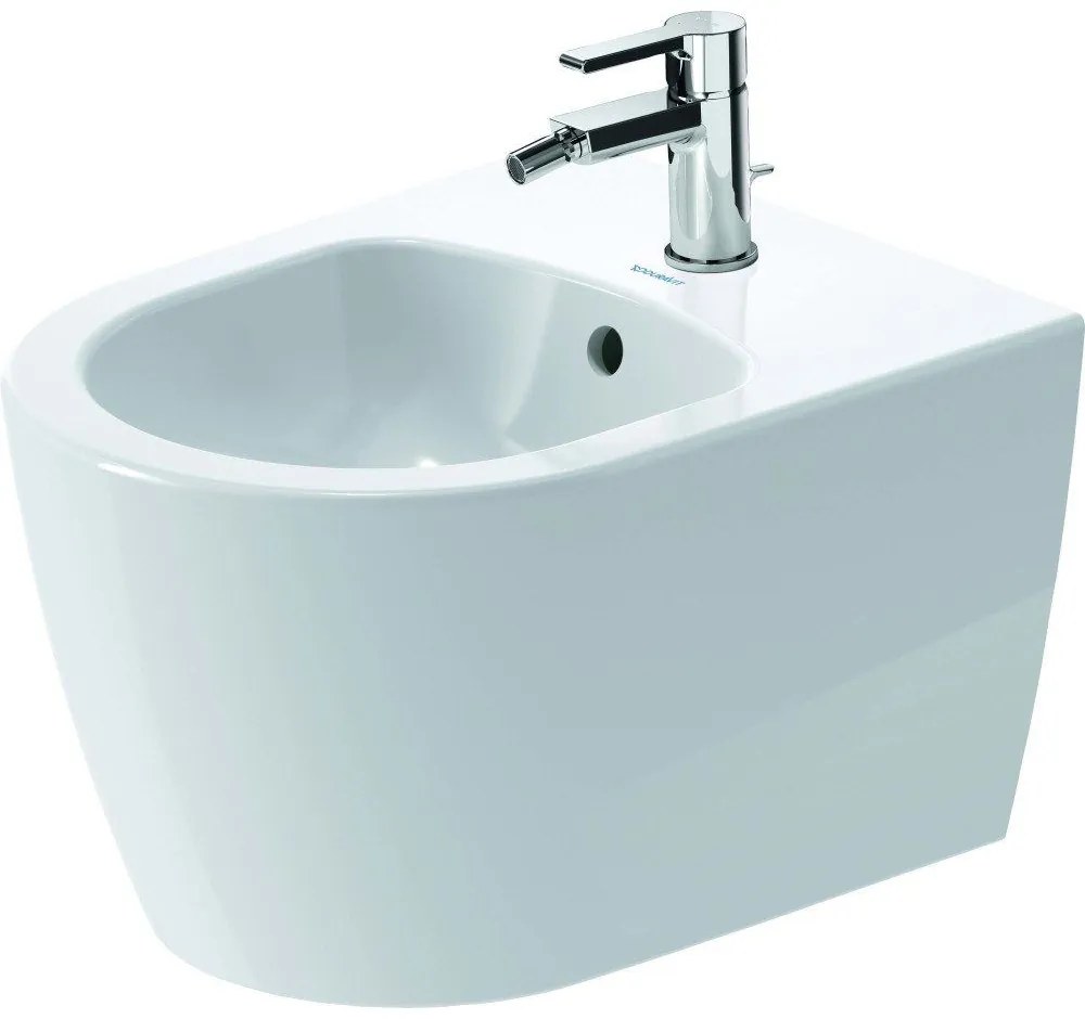 DURAVIT ME by Starck závesný bidet Compact s otvorom, s prepadom, 370 x 480 mm, biela matná, 2290153200