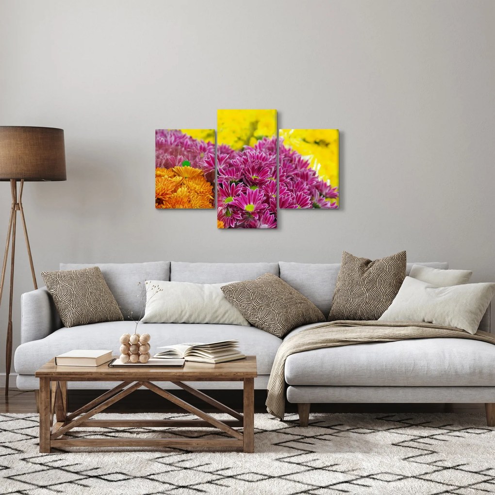 Obraz ružového kvetu (90x60 cm)