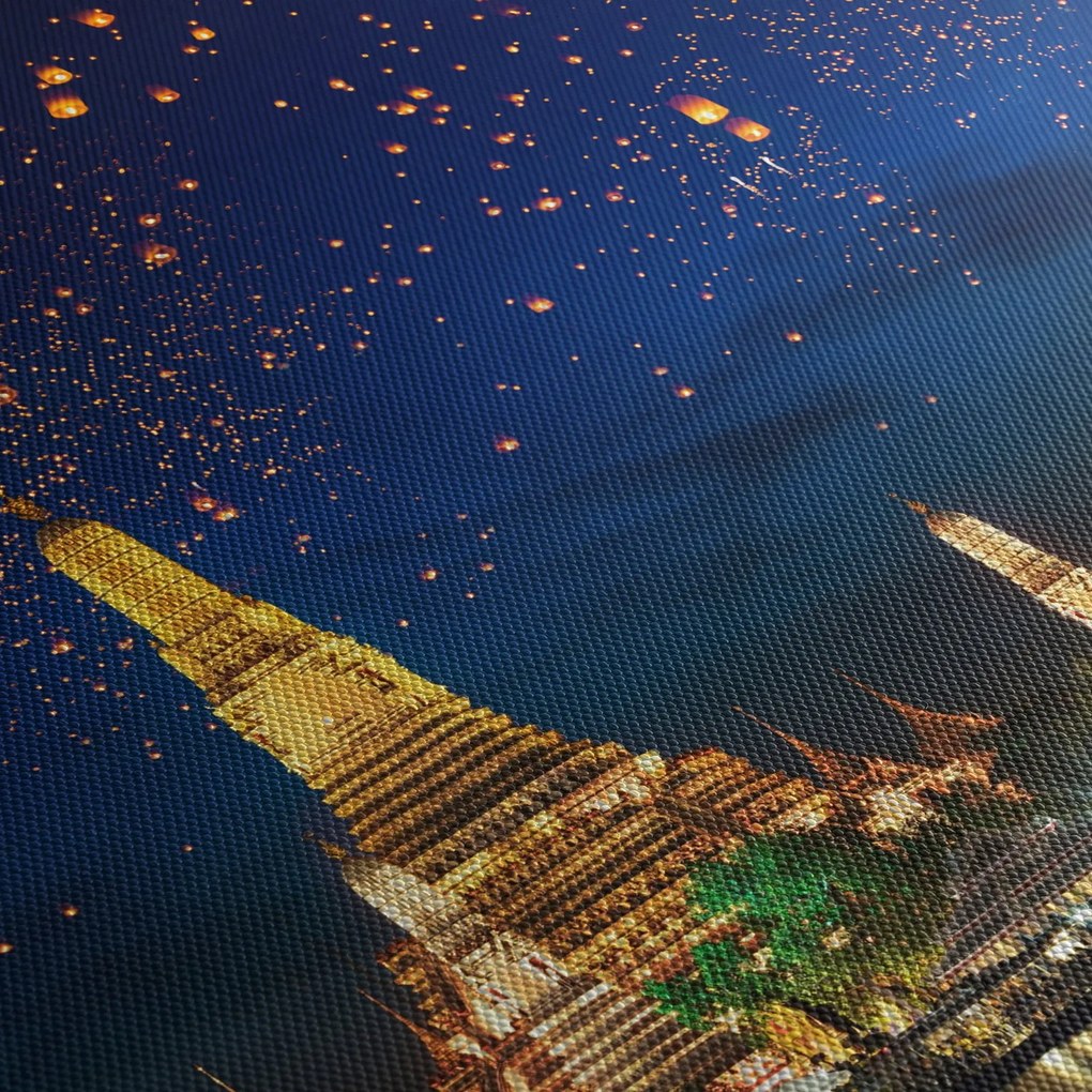 Obraz - Lampióny šťastia, Bangkok (90x60 cm)
