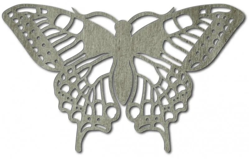 Nočný motýľ vyrezávaný z drevenej preglejky LEOPARTID l 3D HODINY PR0170