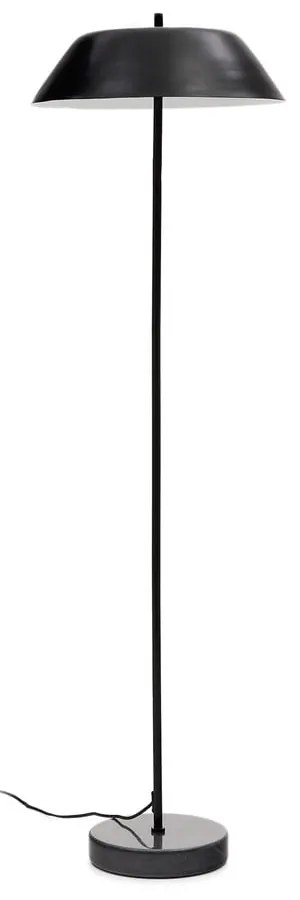 Čierna stojacia lampa s kovovým tienidlom (výška 153 cm) Sayra – Kave Home