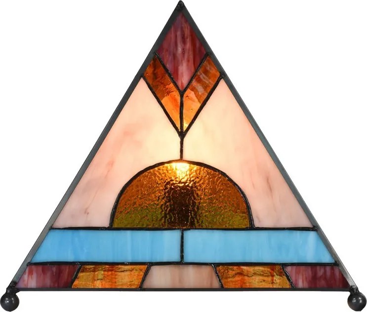 Stolová lampa Tiffany v tvare pyramídy - 26*26*30 cm