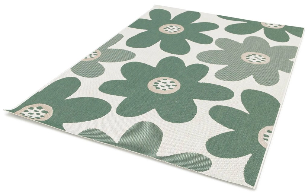 Kusový koberec Palma Natural 16823-460 - na von aj na doma, 80x150, zelená, chodba / predsieň, Balta