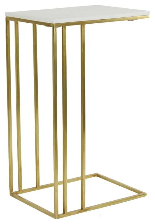 Odkladací stolík s doskou v dekore mramoru 31x41 cm Roshan – Light &amp; Living