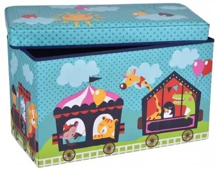Detský box na hračky s motívom vláčika